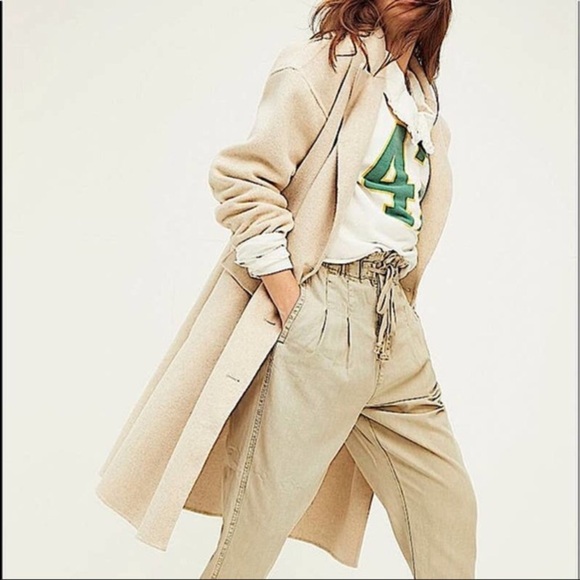 NWT Free People Adore You Wool Coat Medium or Large Sand - Picture 1 of 17